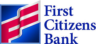 First Citizens Bank Logo - Red and blue flag with blue serif type to right